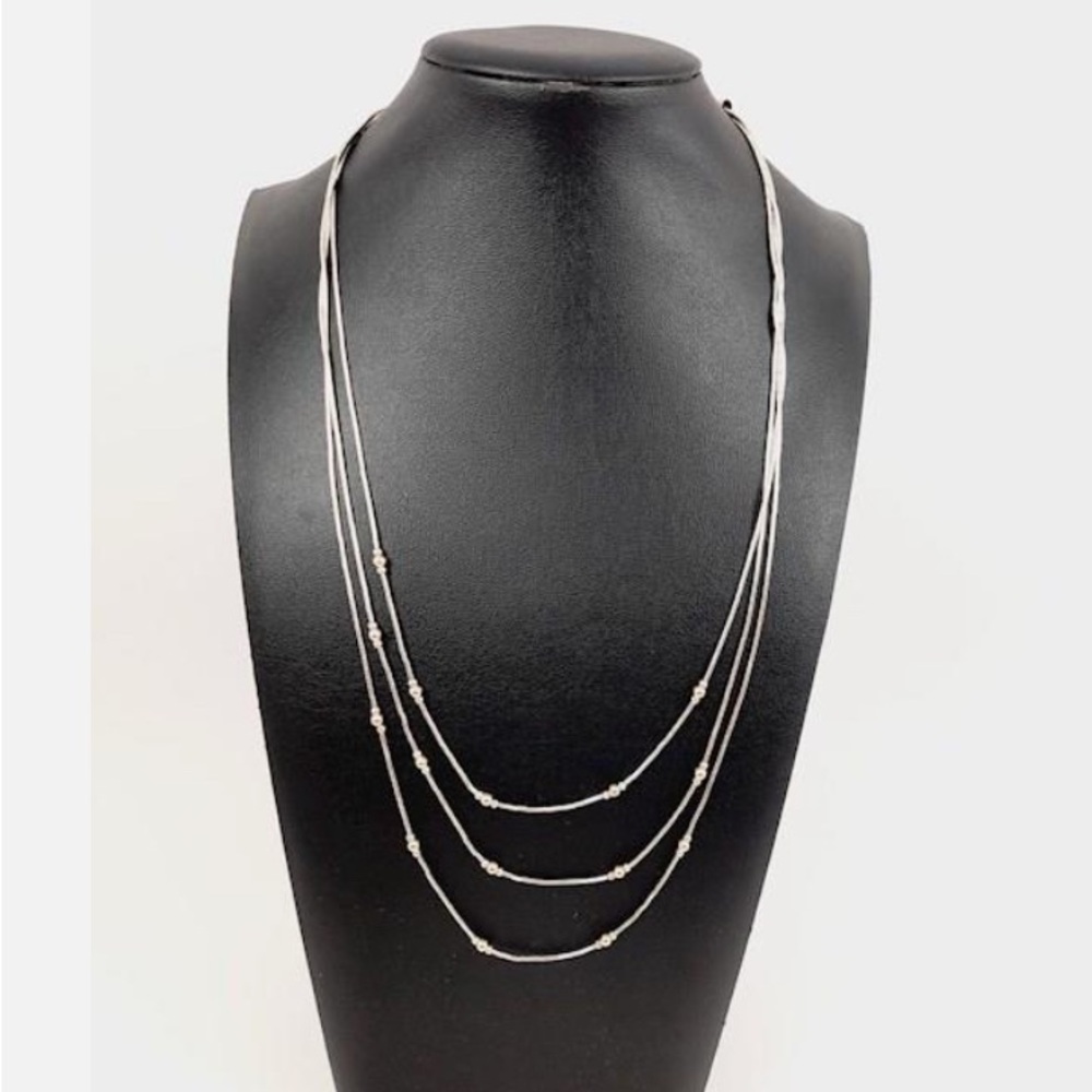 Elegant Sterling Silver Necklace Stamped